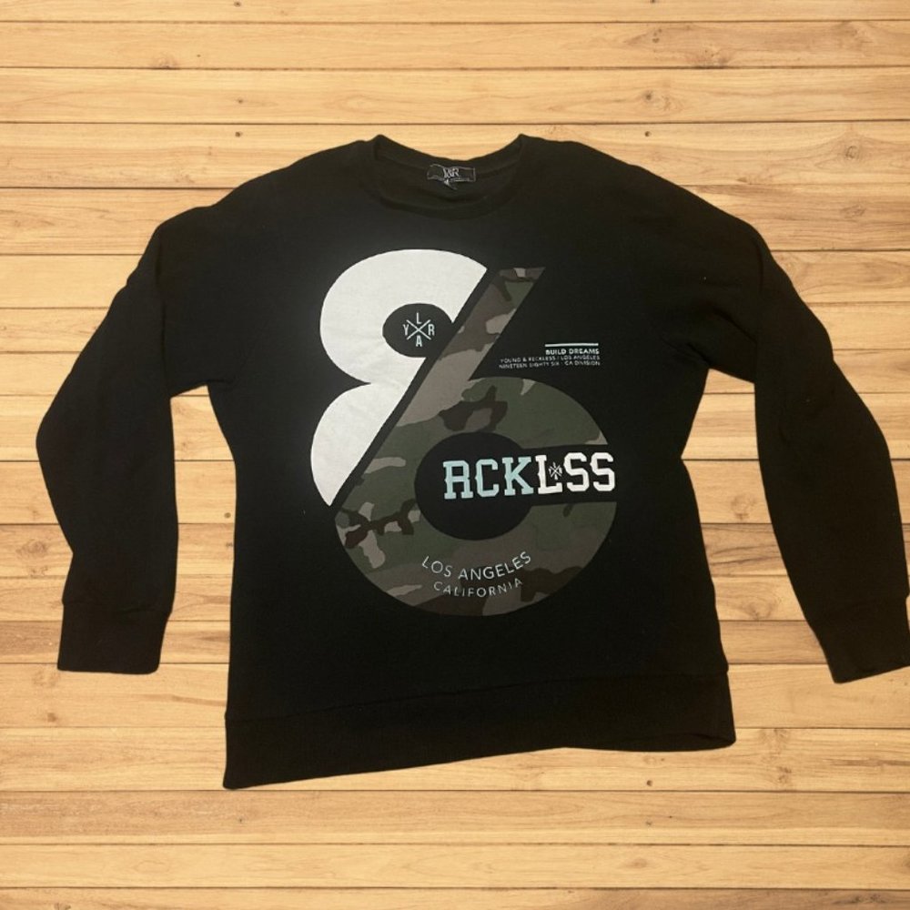 Young and Reckless Crewneck Sweatshirt L